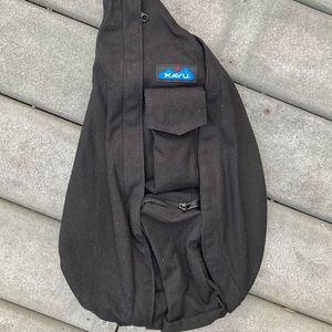 KAVU Black Rope Sling Backpack